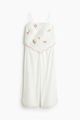 Pijama de algod?n con detalles bordados