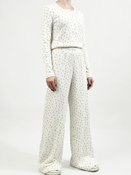 Пижама с принтом сердечки OD-1011-1 молочный