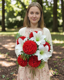 Цветы искусственные Buro букет 9 голов 45-50 см