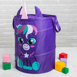 Корзина для хранения игрушек «Единорог», с ручками, 45×35×35 см