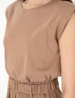 Kahverengi Regular Fit Dokuma Elbise - Pierre cardin фото 6