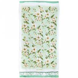 "Япония-2015" Полотенце махровое 100х150см, плотность 300гр/м2, 100% хлопок, "Жасмин", зеленый, Bolangde (Китай)