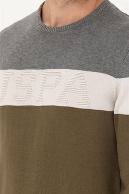U. S. Polo Assn / Мужской свитер цвета хаки - U.s. polo assn фото 7