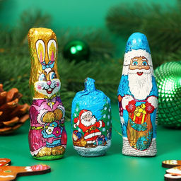 Набор фигурного шоколада Дед мороз и кролик, 51 г - Simaland фото 3