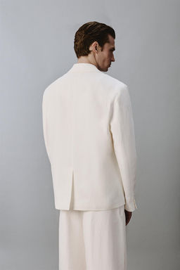 BLAZER RELAXED FIT TRAJE VISCOSA - LINO / Blanco - Zara фото 3
