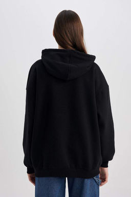 Толстовка с капюшоном и принтом Cool Oversize - Defacto фото 9