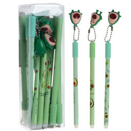 Цена за 12 шт. Ручка - прикол гелевая «Авокадо», МИКС