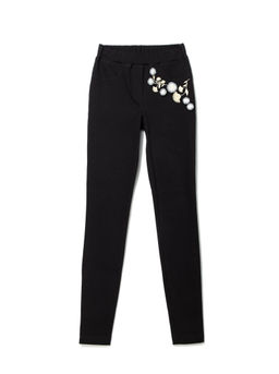 CONTE Ультраэластичные джеггинсы с металлической вышивкой FLORES nero - Conte elegant фото 3