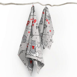 Полотенце 50*60 см вафельное (Влюбленные коты) - Ивановотекстиль фото 3