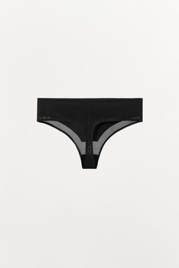 TANGA CINTURA ANCHA MEZCLA POLIAMIDA / Negro - Zara фото 5