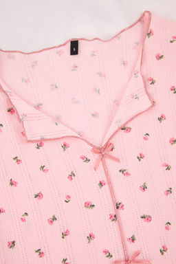 Yesil %100 Pamuklu Cicekli Kurdele/Fiyonklu Fitilli/Pointel Orme Pijama Tak?m? THMSS26PT00010 - Trendyolmilla фото 28