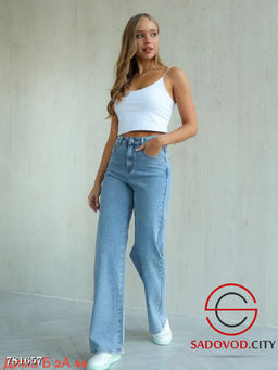 Женские широкие прямые джинсы - Bruno фото 8