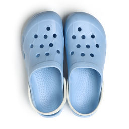 Сабо женские "Ола" цвет голубой/белый, р-р  37