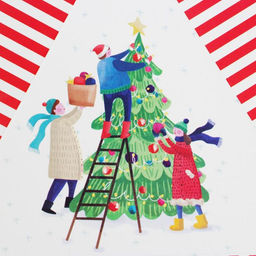 Цена за 5 шт. Коробка для кондитерских изделий новогодняя с пластиковой крышкой Friends, 18×18×4 см