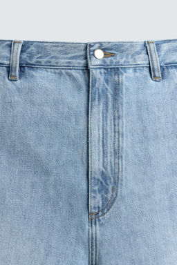 LIMITED EDITION RELAXED FIT DENIM BERMUDA SHORTS - Zara фото 8