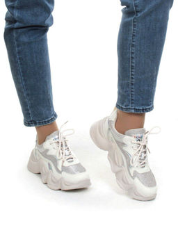 05-FDG101-2P WHITE Кроссовки женские (натуральная кожа) - Фабричный китай фото 4