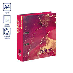 Expert Complete Регистратор ламинир. Marbling 75 мм 10 шт. Trend A4 арочный механ. глянцевый розовый EC751704