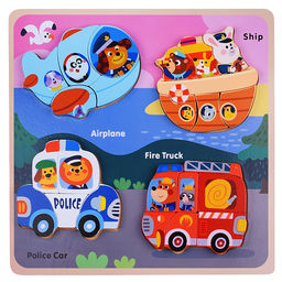 Пазл-вкладыш Веселый транспорт