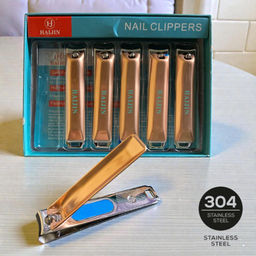 Кусачки с пилочкой, Клиппер для педикюра и маникюра, Книпсер для ногтей, цвет бронза