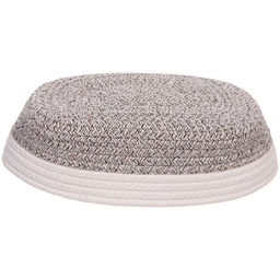 Корзинка плетёная интерьерная "ЭЛИНГАРТ", цвет бежевый/белый, 33*28*12см, (лейбл селфи)