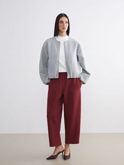 Bisiklet Yaka Kad?n Ka?e Ceket