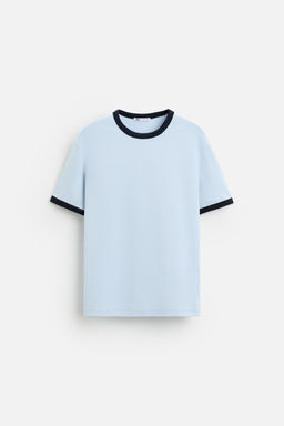 BASIC CONTRAST RIB T-SHIRT - Zara фото 30