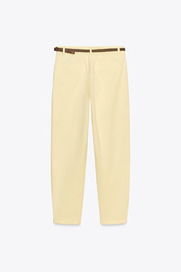 CHINO TROUSERS WITH BRAIDED BELT - Zara фото 23