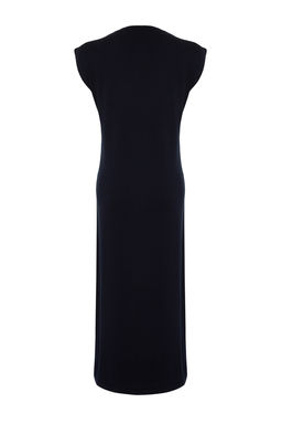 Lacivert Maxi Triko Premium Kalite Elbise TWOSS24EL00301