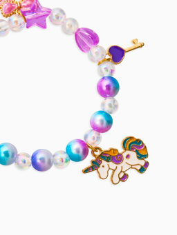 Цена за 2 шт. Браслет детский «Выбражулька. Единорог, корона и бант», цветной