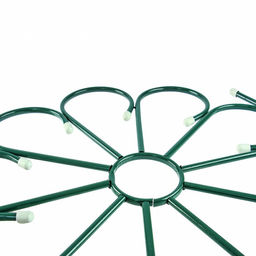 Ограждение декоративное, 75×305 см, 5 секций, металл, зелёное, «Ромашка»