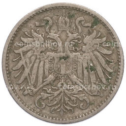 Монета 10 геллеров 1893 года Австрия