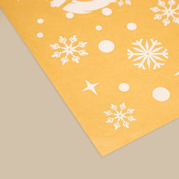 Цена за 2 шт. Наклейки на пол виниловые новогодние «Следы Деда Мороза», белые