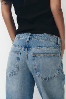 TRF WIDE-LEG MID-RISE FULL LENGTH JEANS - Zara фото 7