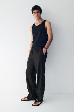 Pantal?n en mezcla de lino Easy Care Loose Fit - H&m фото 5