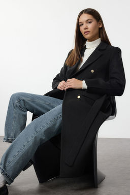 Siyah Fitted Kusakl? Kaban TWOAW24KB00022 - Trendyolmilla фото 4