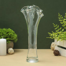 Ваза «Волна», h=28 см, стекло, прозрачная