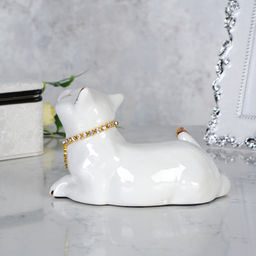 Статуэтка Кошка белая 6х10х7 см / B3009-4 /уп 96/ - ГалеонТрейд фото 4