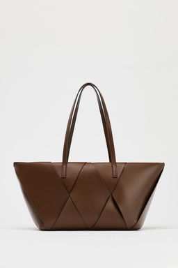 WOVEN ELONGATED TOTE BAG - Zara фото 3