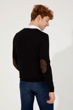 Мужской черный трикотажный свитер Basic - U.s. polo assn фото 5