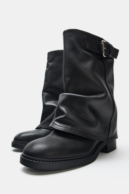 BOT?N PIEL HEBILLA / Negro - Zara фото 4