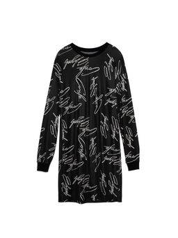 CONTE Платье с вискозой премиального качества LPL 1044 black-moon grey - Conte elegant фото 3