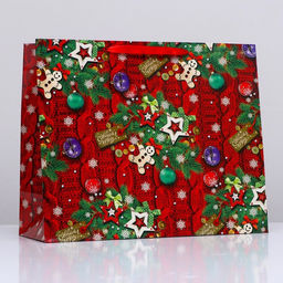 Пакет ламинированный горизонтальный Вязанка,49 х 40 х 19 см - UPAK LAND фото 3