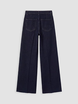 Y?ksek Bel Wideleg Fit Kad?n Jean Pantolon