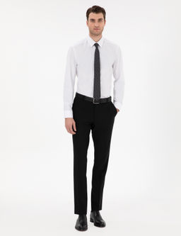 Beyaz Slim Fit Uzun Kollu Basic G_mlek