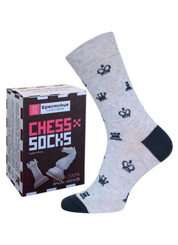 Цена за 2 пары БРЕСТСКИЕ НОСКИ 4200К CHESS (средней длины) СВ.СЕРЫЙ МЕЛАНЖ