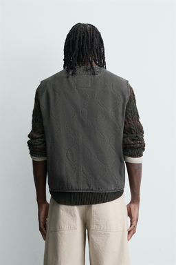 WASHED TOPSTITCHED WAISTCOAT - Zara фото 10