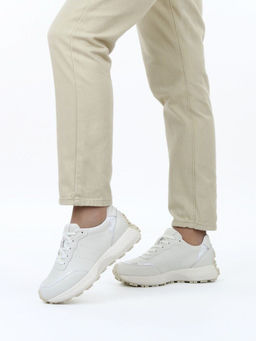 03-A101-2 MILK Кроссовки женские (натуральная кожа)