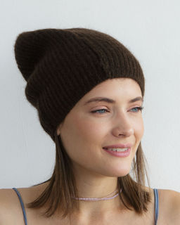 Шапка из пуха яка UL темно-коричневая - Ulzii фото 2