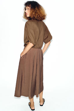 BERMUDA LARGA FLUIDA / Mocha - Zara фото 4