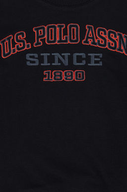 Erkek _ocuk Siyah Bisiklet Yaka Sweatshirt Sepette S_rpriz _ndirim - U.s. polo assn фото 3